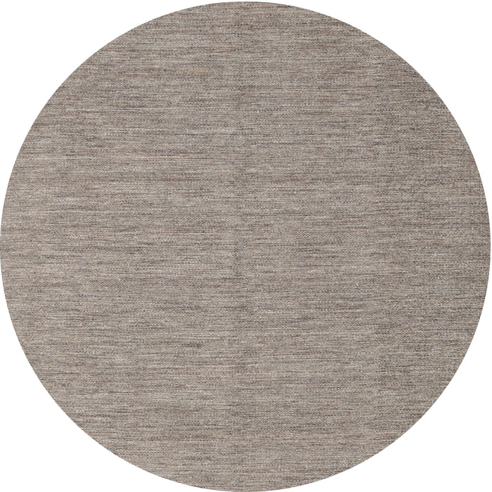 Round Machine Washable Contemporary Tan Brown Rug, wshcon1434
