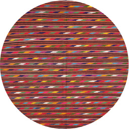 Round Machine Washable Contemporary Gold Brown Rug, wshcon145