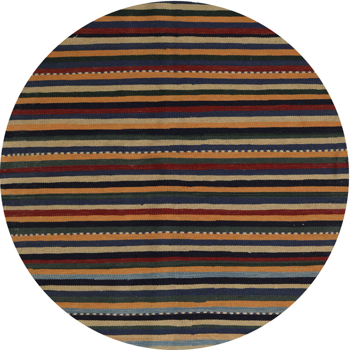 Round Contemporary Charcoal Black Modern Rug, con1460