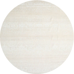 Round Machine Washable Contemporary White Gold Rug, wshcon1466