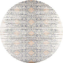 Round Contemporary Dark Gray Modern Rug, con1468
