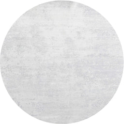 Round Machine Washable Contemporary Platinum Gray Rug, wshcon1472