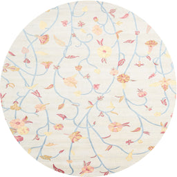 Round Machine Washable Contemporary Desert Sand Beige Rug, wshcon1475