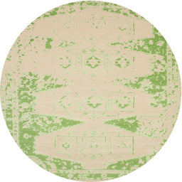 Round Machine Washable Contemporary Brown Gold Rug, wshcon147