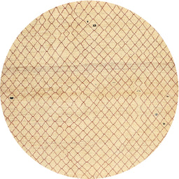 Round Machine Washable Contemporary Sand Brown Rug, wshcon1487