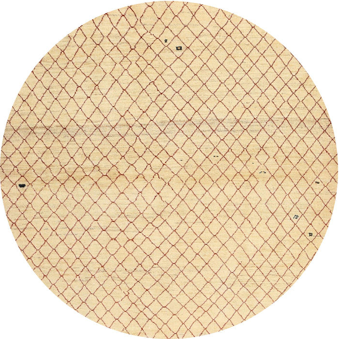 Round Machine Washable Contemporary Sand Brown Rug, wshcon1487