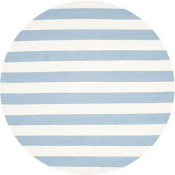 Round Machine Washable Contemporary Jeans Blue Rug, wshcon14