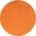 Round Contemporary Orange Red Modern Rug, con150