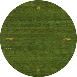 Round Contemporary Seaweed Green Modern Rug, con155