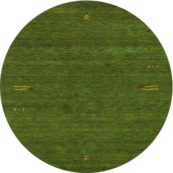 Round Contemporary Seaweed Green Modern Rug, con155