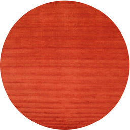 Round Contemporary Neon Red Modern Rug, con15