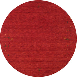 Round Machine Washable Contemporary Neon Red Rug, wshcon160