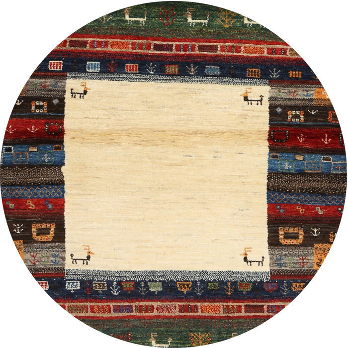 Round Contemporary Bakers Brown Modern Rug, con1617