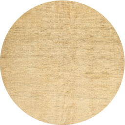 Round Machine Washable Contemporary Mustard Yellow Rug, wshcon1631