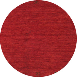 Round Contemporary Red Modern Rug, con163