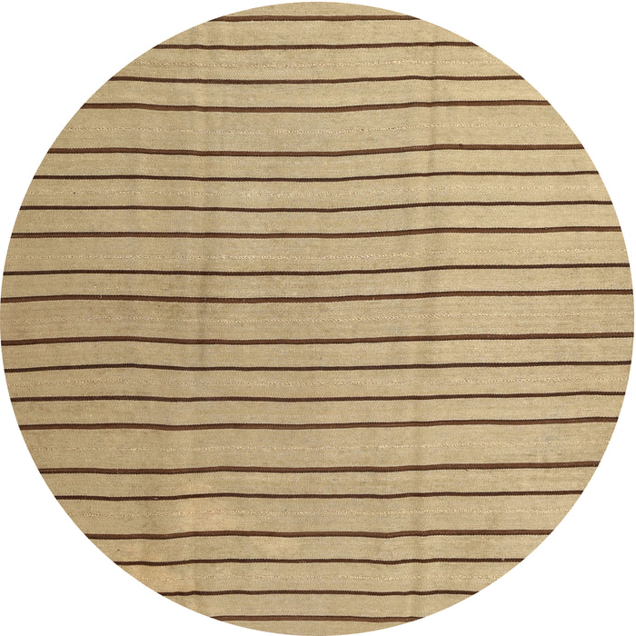 Round Machine Washable Contemporary Copper Brown Rug, wshcon1643