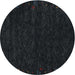 Round Contemporary Gunmetal Green Modern Rug, con164