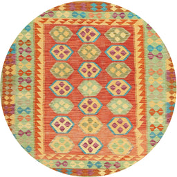 Round Machine Washable Contemporary Metallic Gold Rug, wshcon1678