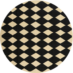 Round Contemporary Camel Brown Modern Rug, con1706