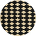 Round Contemporary Camel Brown Modern Rug, con1706