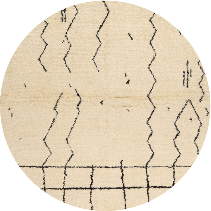 Round Machine Washable Contemporary Brown Rug, wshcon1713