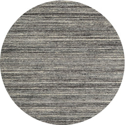 Round Machine Washable Contemporary Dark Gray Rug, wshcon1715
