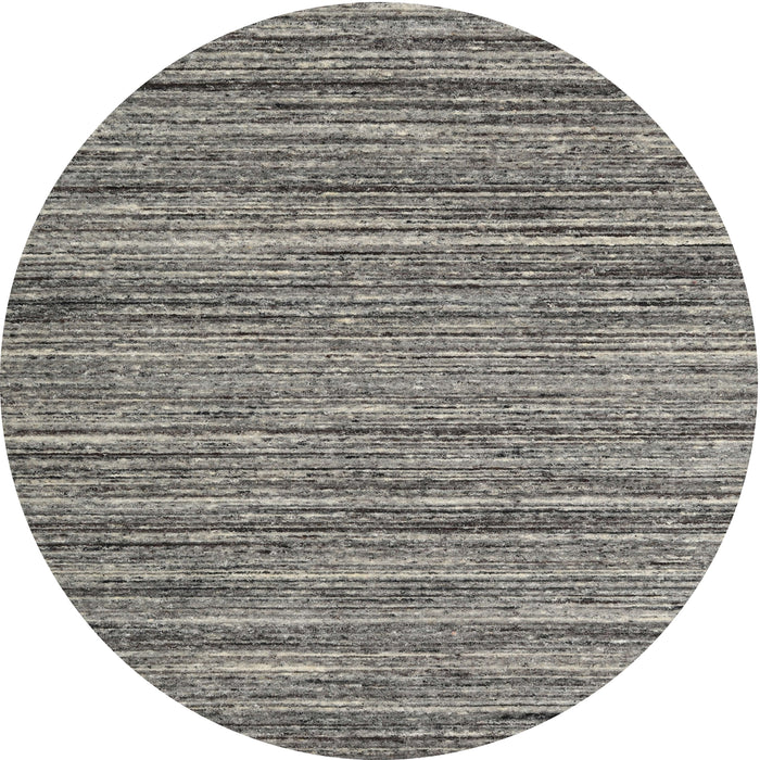 Round Machine Washable Contemporary Dark Gray Rug, wshcon1715