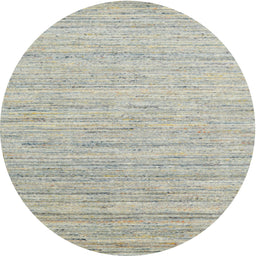 Round Contemporary Pale Silver Gray Modern Rug, con1716