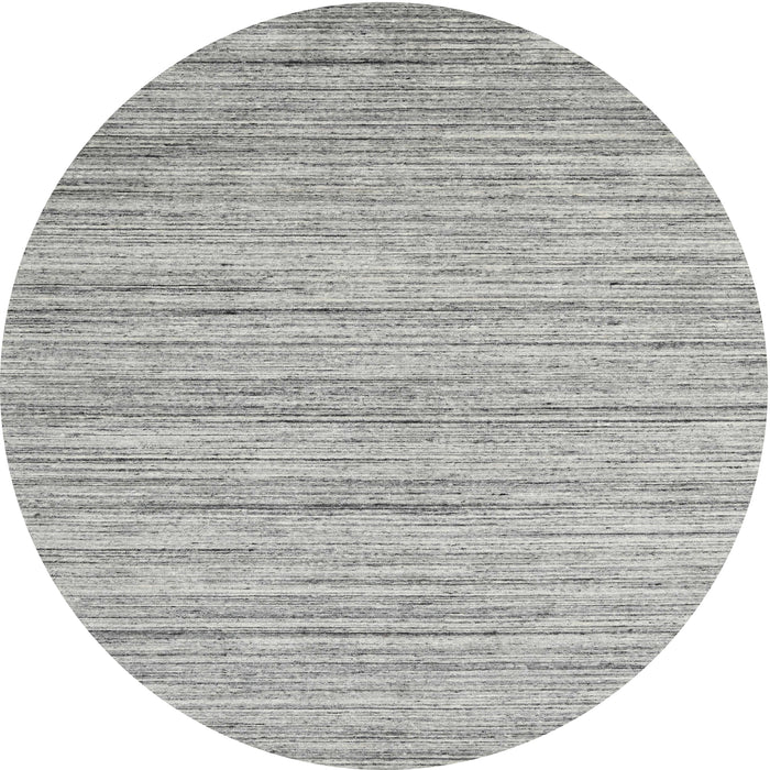 Round Machine Washable Contemporary Pale Silver Gray Rug, wshcon1718