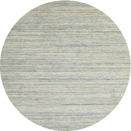 Round Contemporary Pale Silver Gray Modern Rug, con1719