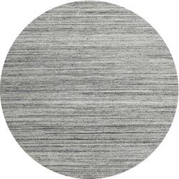 Round Machine Washable Contemporary Grey Gray Rug, wshcon1722