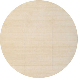 Round Contemporary Deep Peach Orange Solid Rug, con172