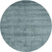 Round Contemporary Green Modern Rug, con1732