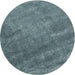 Round Machine Washable Contemporary Greenish Blue Green Rug, wshcon1736