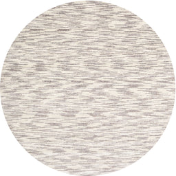 Round Machine Washable Contemporary Antique White Beige Rug, wshcon1739