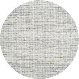 Round Contemporary Dark Gray Modern Rug, con1744