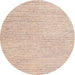 Round Contemporary Gold Modern Rug, con1748