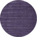 Round Machine Washable Contemporary Purple Haze Purple Rug, wshcon174