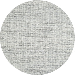 Round Contemporary Dark Gray Modern Rug, con1752