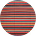 Round Contemporary Army Brown Southwestern Rug, con1757