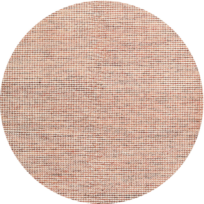 Round Machine Washable Contemporary Orange Rug, wshcon1761