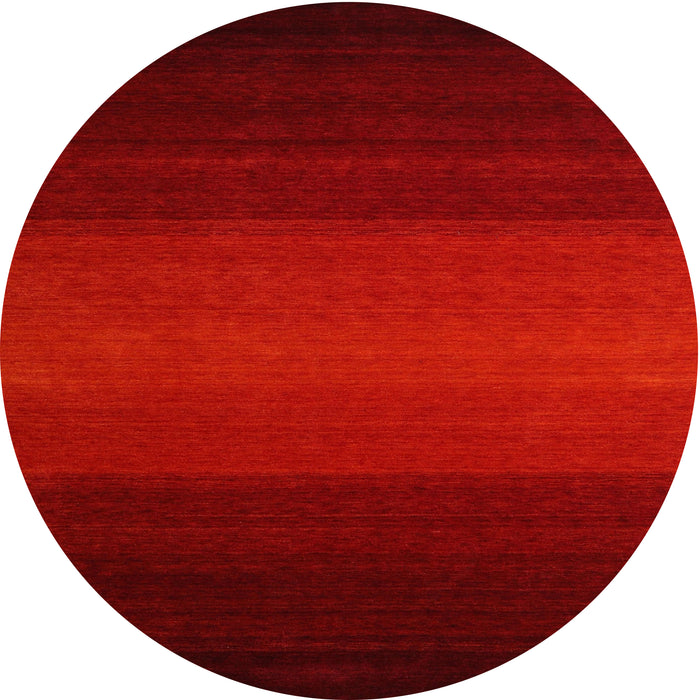 Round Contemporary Red Modern Rug, con1767