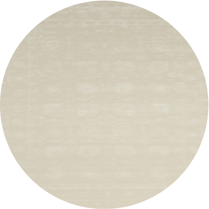 Round Contemporary Tan Brown Solid Rug, con176