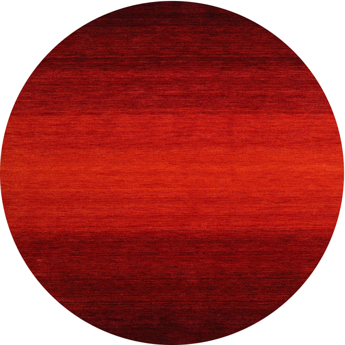 Round Contemporary Red Modern Rug, con1788
