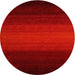 Round Contemporary Red Modern Rug, con1788