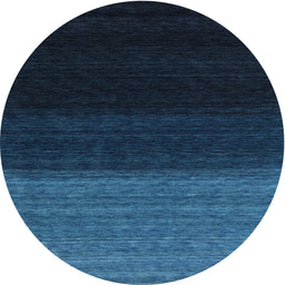 Round Contemporary Blue Modern Rug, con1790