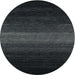 Round Machine Washable Contemporary Midnight Gray Rug, wshcon1793