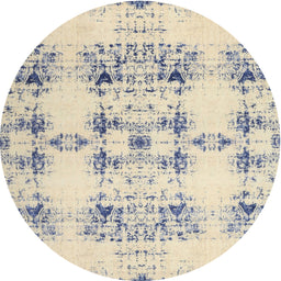 Round Contemporary Dark Gray Solid Rug, con1794