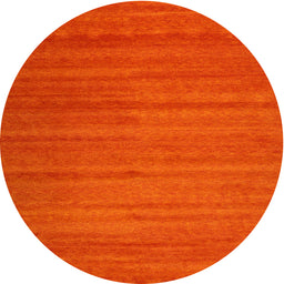 Round Machine Washable Contemporary Red Rug, wshcon1800