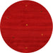 Round Contemporary Orange Red Modern Rug, con1816